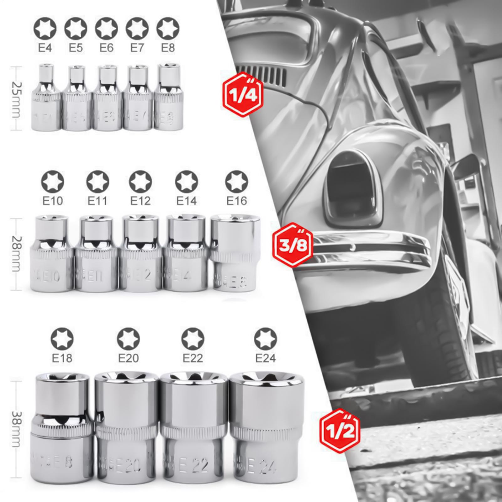 Tool Set - Draagbare, robuuste, multifunctionele handgereedschapset met doppen