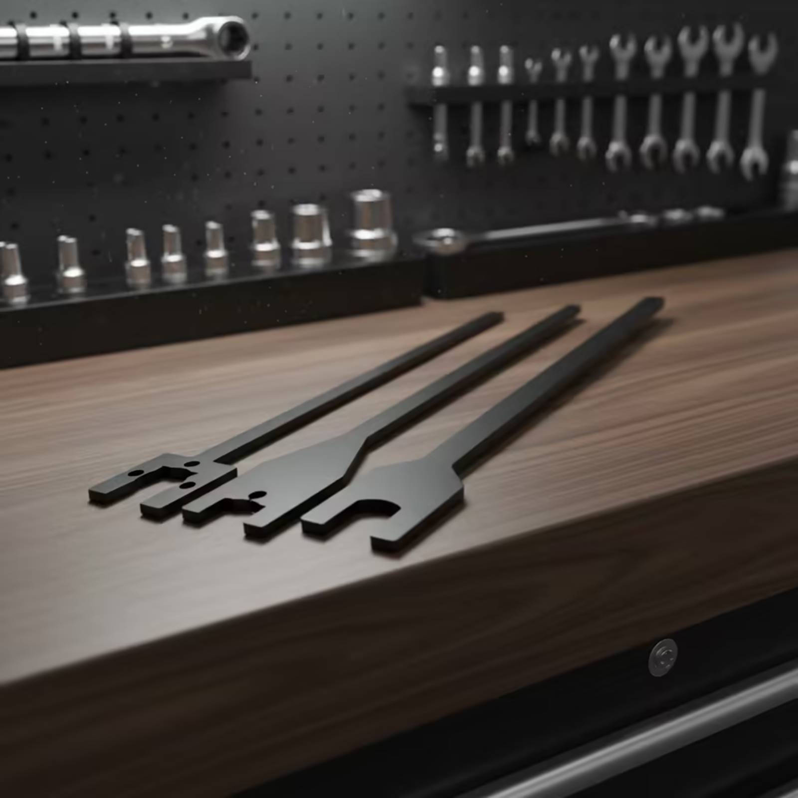 Wrench Set - 3-delige ventilator-koppelingssleutelset Dunne ventilator-koppelingssleutelmoersleutel Autoreparatiesleutels Koolstofstaal