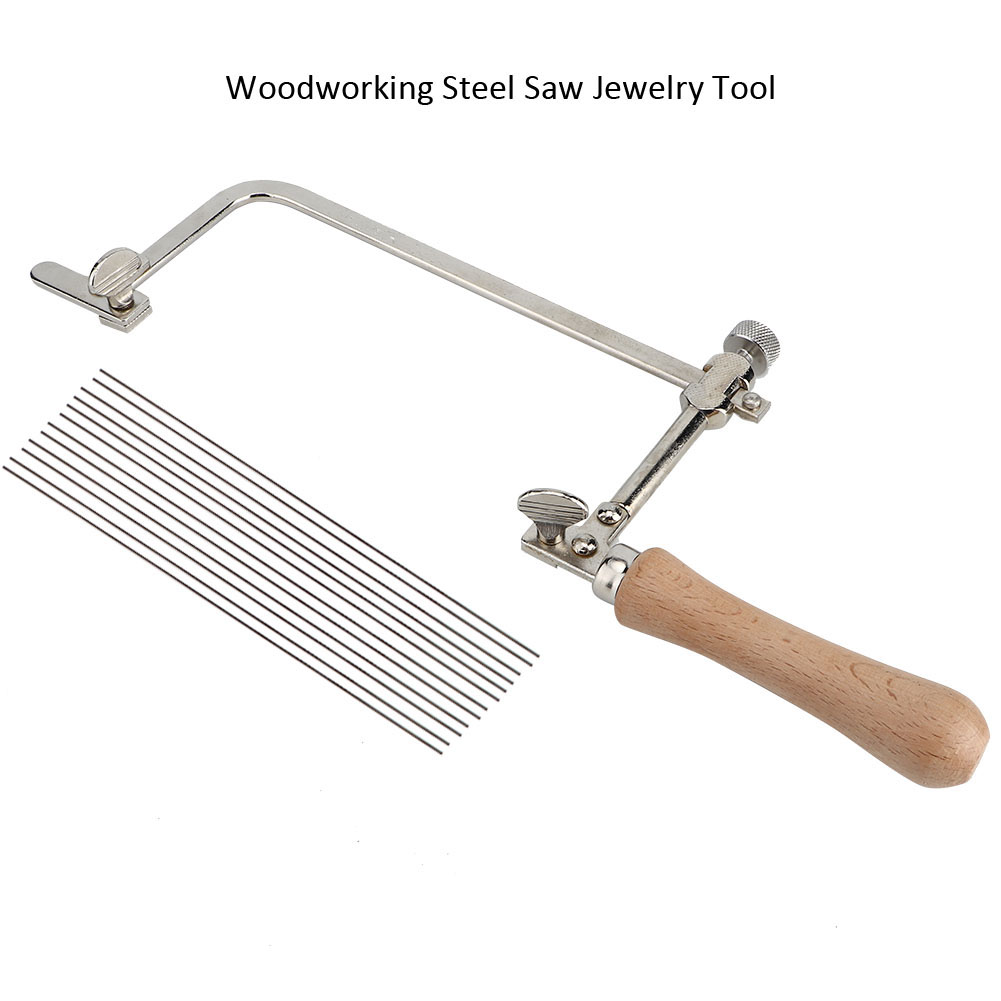 Hacksaw - Professionele juwelierszaag met houten handvat, stalen