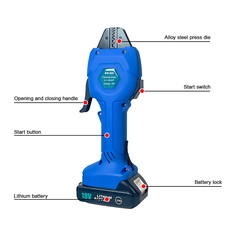 EW-50X Oplaadbare krimptang El - Pliers recensie en prijs