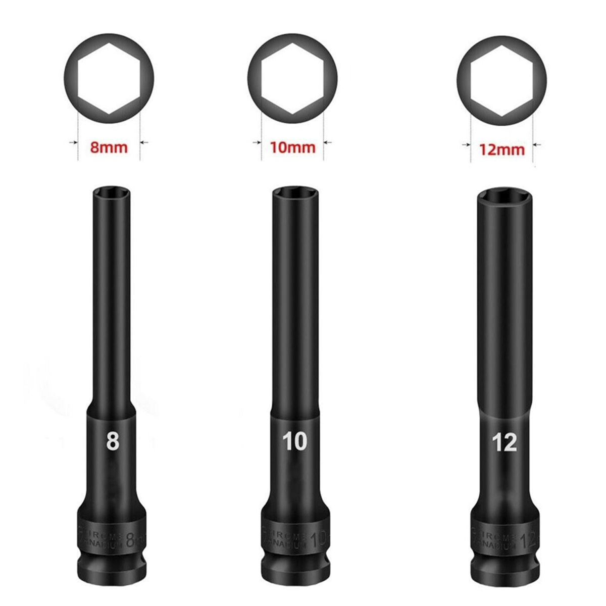 A002 3PCS 1/2 Drive Hex Socket - Socket Wrench recensie en prijs